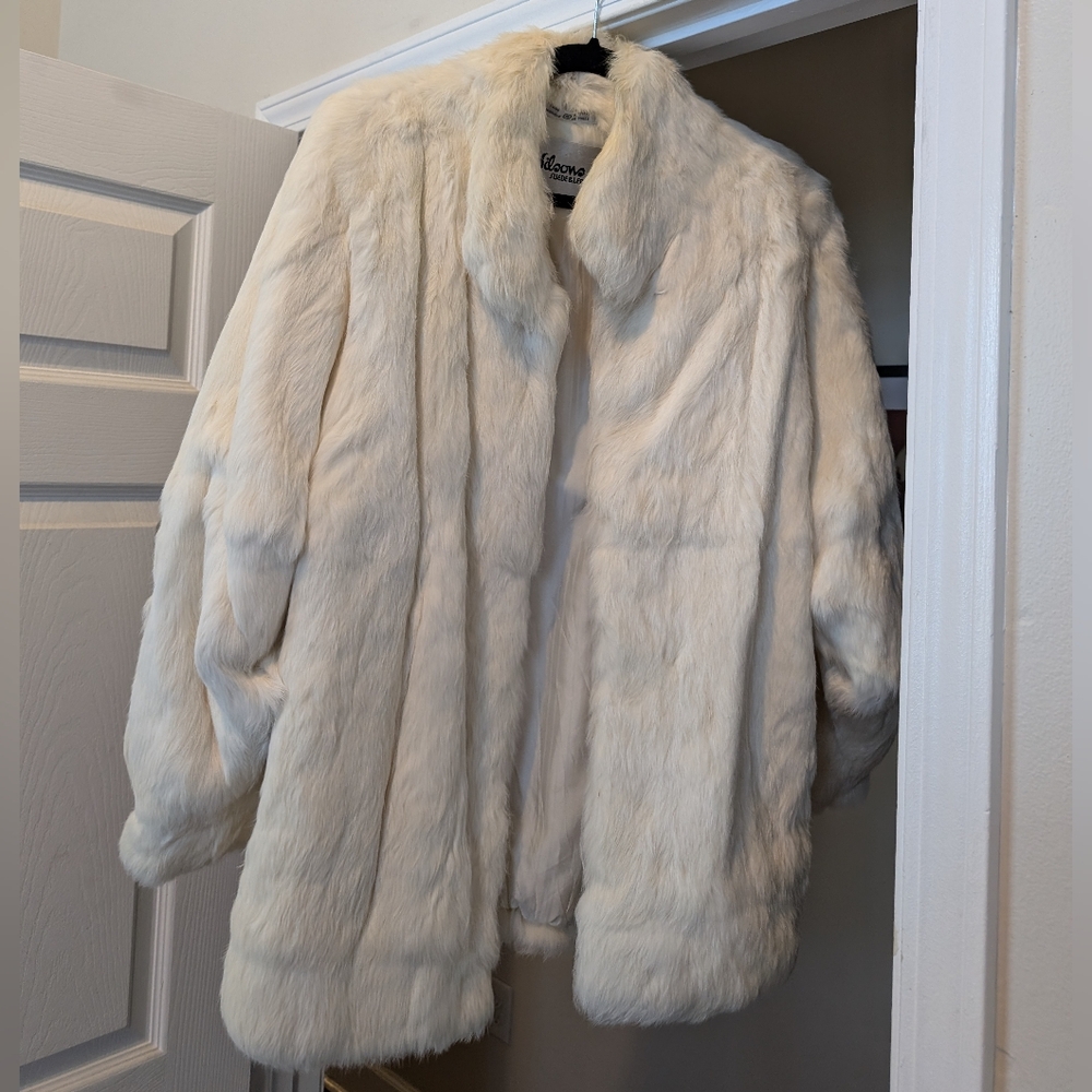 White French Rabbit Fur Jacket Vintage
